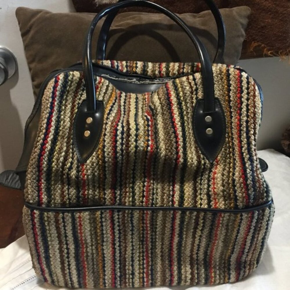 LARGE VINTAGE TWEED TOTE BAGS